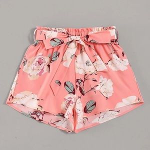 Flowy flower shorts